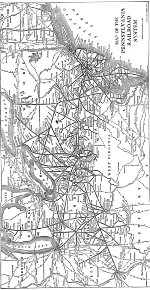 PRR's Growth & Development, System Map, 1927